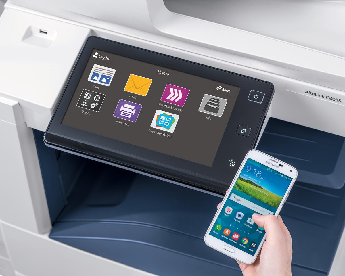 Xerox multifunction printer UI