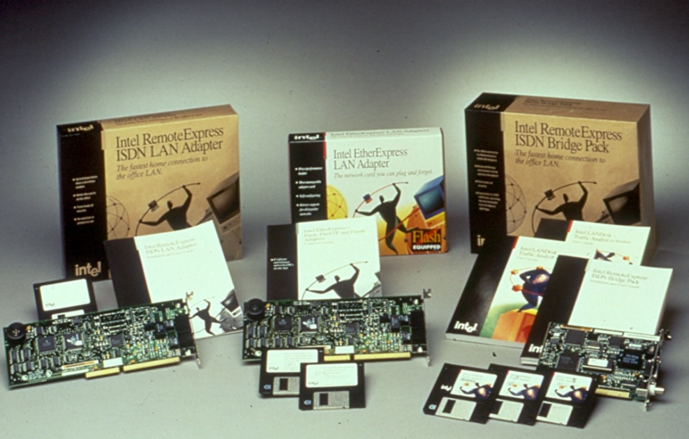 Early Ethernet products from Intel 