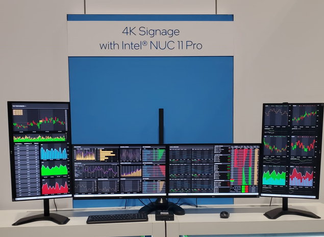 Intel NUC 4K signage at InfoComm '21